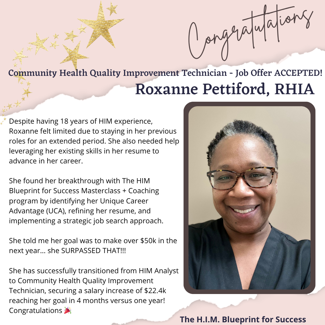 Roxanne Pettiford, RHIA career win