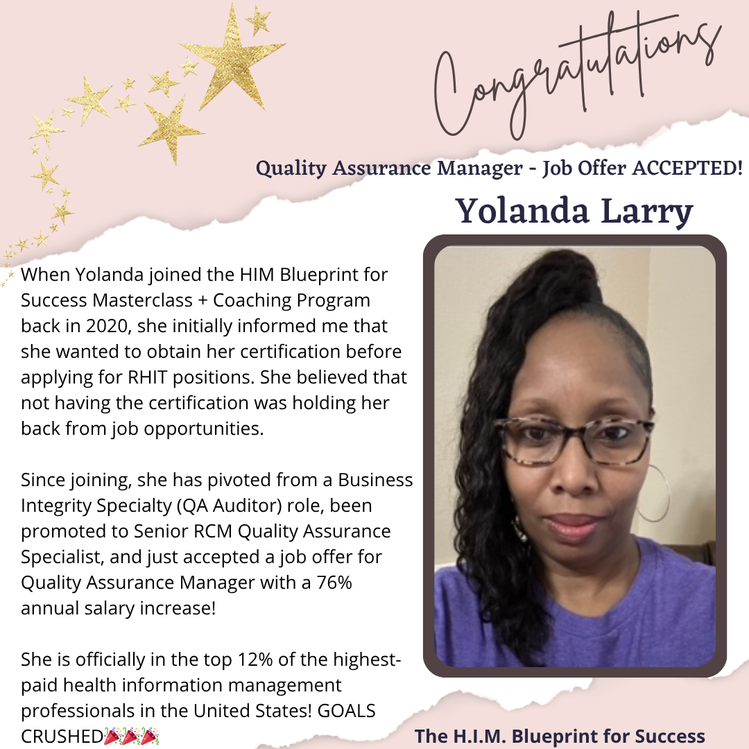 Yolanda Larry career win